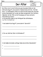 Vorschau - Arbeitsblätter - Einheit: Die Kirche, Arbeitsblätter + Tafelmaterial - Seite 1