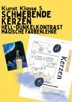 Vorschau - Arbeitsblätter - Farbmagie: Hell-Dunkelkontrast schwebende Kerzen (Farbenlehre, Kunst Grundschule/ Klasse 5) - Deckblatt
