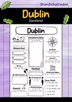 Vorschau - Arbeitsblätter - Dublin Steckbrief - Stadt in Irland (Deutsch) - Deckblatt