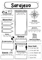 Vorschau - Arbeitsblätter - Sarajevo Steckbrief - Stadt in Bosnien und Herzegowina (Deutsch) - Seite 1