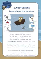 Vorschau - Arbeitsblätter - Brown Owl At the Seashore - CLAPPING RHYME - Deckblatt