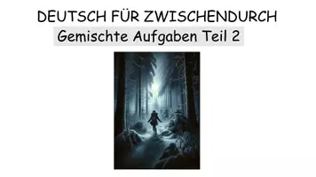 Vorschau - Stundenentwürfe - DEUTSCH FÜR ZWISCHENDURCH - Gemischte Aufgaben: Teil 2 - Vertretungsstunde - Seite 1