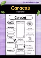 Vorschau - Arbeitsblätter - Caracas Steckbrief - Hauptstadt in Venezuela (Deutsch) - Deckblatt