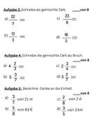 Vorschau - Test - Klassenarbeit 5-6 : Brüche - Seite 1