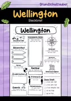 Vorschau - Arbeitsblätter - Wellington Steckbrief - Hauptstadt in Neuseeland (Deutsch) - Deckblatt