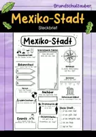 Vorschau - Arbeitsblätter - Mexiko-Stadt Steckbrief - Hauptstadt in Mexiko (Deutsch) - Deckblatt