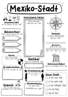Vorschau - Arbeitsblätter - Mexiko-Stadt Steckbrief - Hauptstadt in Mexiko (Deutsch) - Seite 1