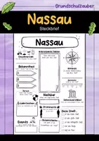 Vorschau - Arbeitsblätter - Nassau Steckbrief - Hauptstadt in Bahamas (Deutsch) - Deckblatt