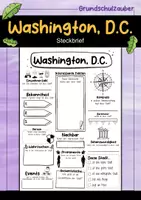 Vorschau - Arbeitsblätter - Washington, D.C. Steckbrief - Hauptstadt in USA (Deutsch) - Deckblatt