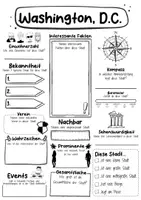 Vorschau - Arbeitsblätter - Washington, D.C. Steckbrief - Hauptstadt in USA (Deutsch) - Seite 1