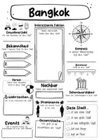 Vorschau - Arbeitsblätter - Bangkok Steckbrief - Hauptstadt in Thailand (Deutsch) - Seite 1