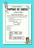 Vista previa - Juegos / Gamificación - Practicamos las horas: Dominó de horas - versión sencilla - Portada