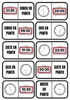 Vista previa - Juegos / Gamificación - Practicamos las horas: Dominó de horas - versión sencilla - página 2