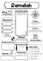 Vorschau - Arbeitsblätter - Ramallah Steckbrief - Hauptstadt in Palästina (Deutsch) - Seite 1