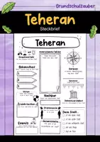 Vorschau - Arbeitsblätter - Teheran Steckbrief - Hauptstadt in Iran (Deutsch) - Deckblatt