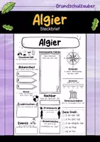 Vorschau - Arbeitsblätter - Algier Steckbrief - Hauptstadt in Algerien (Deutsch) - Deckblatt
