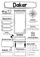 Vorschau - Arbeitsblätter - Dakar Steckbrief - Hauptstadt in Senegal (Deutsch) - Seite 1