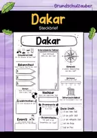 Vorschau - Arbeitsblätter - Dakar Steckbrief - Hauptstadt in Senegal (Deutsch) - Deckblatt