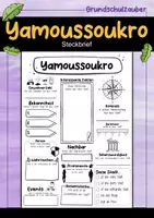 Vorschau - Arbeitsblätter - Yamoussoukro Steckbrief - Hauptstadt in Elfenbeinküste (Deutsch) - Deckblatt