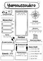 Vorschau - Arbeitsblätter - Yamoussoukro Steckbrief - Hauptstadt in Elfenbeinküste (Deutsch) - Seite 1