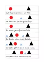 Vorschau - Aufgabenkarten - Satzstreifen: Verben-, Artikel- und Nomensuche - Deckblatt