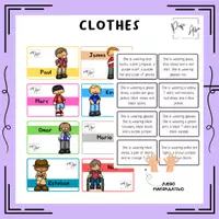 Vista previa - Unidades / Secuencias / Situaciones de Aprendizaje - CLOTHES VOCABULARY - DESCRIPTIONS - Portada