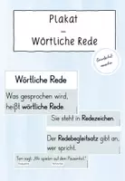 Vorschau - Poster - Plakate Wörtliche Rede & Redebegleitsatz - Deckblatt