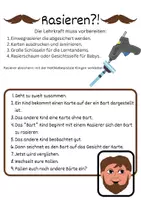 Vorschau - Arbeitsblätter - Rasieren - wie geht das? Handlungsorientierter SU - Deckblatt