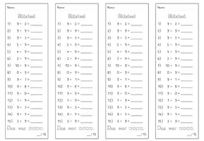 Vorschau - Test - Blitztest_Mathe_Multiplikation Zahl 9 - Seite 2