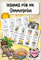 Vorschau - Arbeitsblätter - Lesepass Sommerferien - Deckblatt