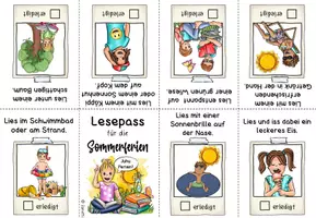 Vorschau - Arbeitsblätter - Lesepass Sommerferien - Seite 2