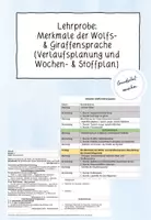 Vorschau - Lehrpläne/Lehrermaterial - Lehrprobe Sachunterricht Klasse 2: Merkmale der Wolfs- und Giraffensprache - Seite 1