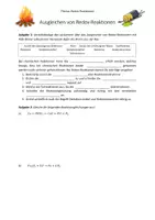 Vorschau - Arbeitsblätter - Ausgleichen von Redox-Gleichungen - Deckblatt