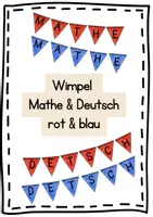 Vorschau - Poster - Wimpelkette Klassenzimmer Deutsch und Mathe - Deckblatt
