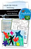 Vorschau - Mal- und Bastelvorlagen - Scherenschnitt-Sommerwiese nach Henri Matisse: Schritt-für-Schritt Anleitung - Deckblatt