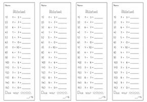 Vorschau - Test - Blitztest_Mathe_Multiplikation Zahl 7 - Seite 1