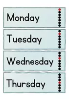 Vorschau - Poster - Bildkarten Days of the Week & Weather mit Redemitteln - Seite 1