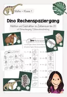 Vorschau - Arbeitsblätter - Dino Rechenspaziergang ZR 20 Subtraktion und Addition mit ZÜ / ZU - Deckblatt
