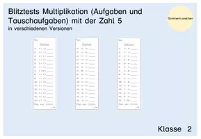 Vorschau - Test - Blitztest_Mathe_Multiplikation Zahl 5 - Deckblatt