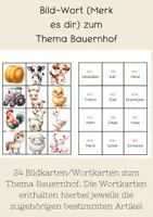 Vorschau - Spiele - Bild-Wort Merk es dir Bauernhof - Deckblatt