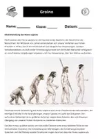 Vorschau - Arbeitsblätter - Menschliche Evolution: Entwicklung, Genetik und Zukunft - Deckblatt