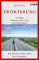 Vorschau - Arbeitsblätter - Thema Tempolimit Erörterung - Beispieltext mit Aufgaben und Lösungen - Deckblatt
