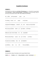 Vorschau - Arbeitsblätter - Arbeitsblatt zu den Satzgliedern - Übungen - Deckblatt