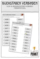 Vorschau - Arbeitsblätter - Buchstaben verbinden - Groß- und Kleinschreibung - Deckblatt