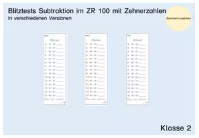 Vorschau - Test - Blitztest_Mathe_Subtraktion_mit Zehnerzahlen_ZR100 - Deckblatt