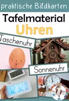 Vorschau - Präsentationen/Tafelbilder - Tafelmaterial - Bildkarten - Fotos - Die Uhr / Uhrzeit - verschiedene Uhren - Deckblatt