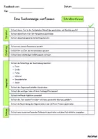 Vorschau - Arbeitsblätter - Gegenstandsbeschreibung / Suchanzeige - Checkliste - Seite 1