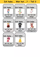 Vorschau - Arbeitsblätter - Ich habe, wer hat? (Karneval/Fasching) 1. Klasse Deutsch, DaZ/DaF - Wortschatz Förderung, Hörverstehen, Leseverstehen - Gruppenspiel - Seite 3