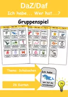 Vorschau - Arbeitsblätter - Ich habe, wer hat? (Tiere im Wasser) 1. Klasse Deutsch, DaZ/DaF - Wortschatz Förderung, Hörverstehen, Leseverstehen - Gruppenspiel - Seite 1