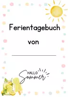 Vorschau - Arbeitsblätter - Sommerferien Tagebuch und Arbeitsheft - Seite 1